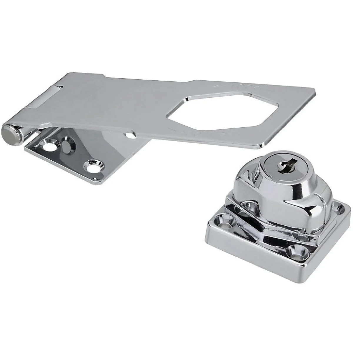 Smooth National 4-1 2 In. Keyed Different Hasp Lock Refined
