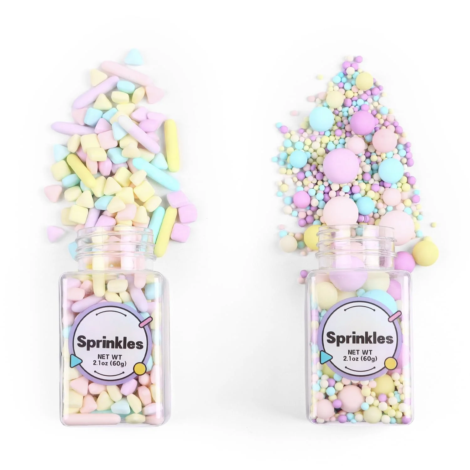 Crafted Edible Pearls for Cake Decorating Matt Pearl Sprinkles Pastel Sugar Sprinkles Cube Sprinkles Pearl Sprinkles for Cake Cupcakes Macaron Ice Cream and Cookies. 120g 4.2oz Premium Material