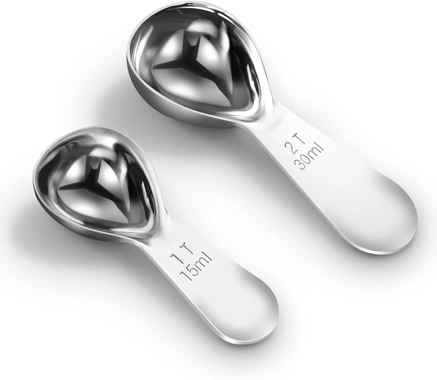 High-Performance Coffee Scoop 1 amp 2 Tablespoon Measuring Spoons for Ground Coffee 18 8 2pcs . Traditional