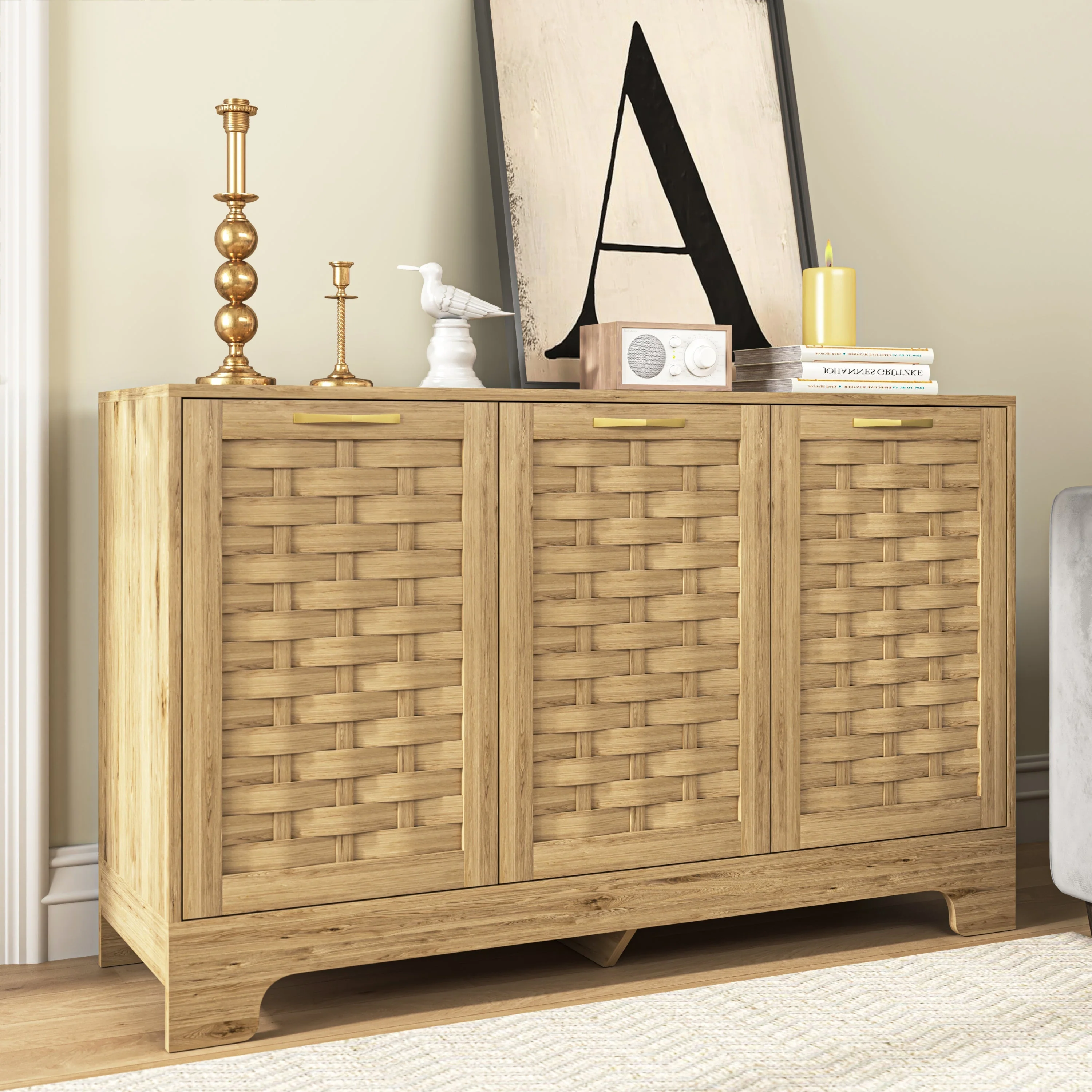 Relaxed Storage Cabinet with 3 Doors Official