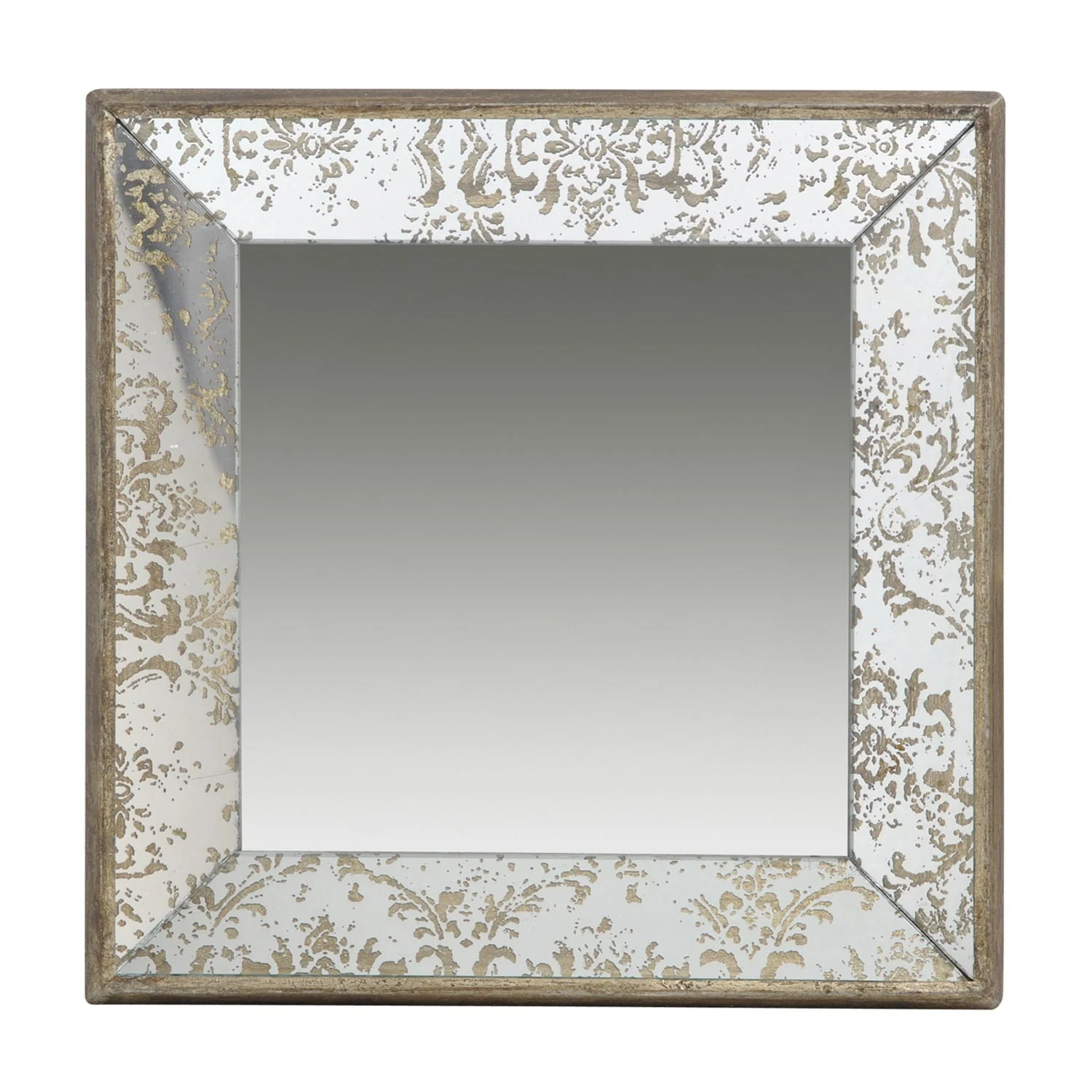 Advanced Antique Rectangle Mirror with Floral Accents Innovative