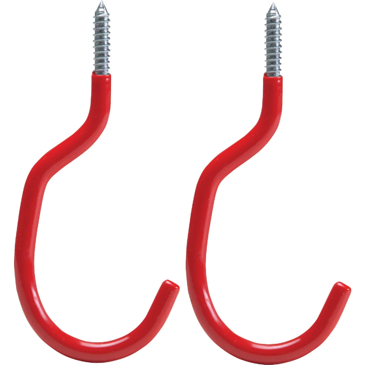 Breathable Screw-In Vinyl Coated Bicycle Storage Hook 2-Pack Genuine