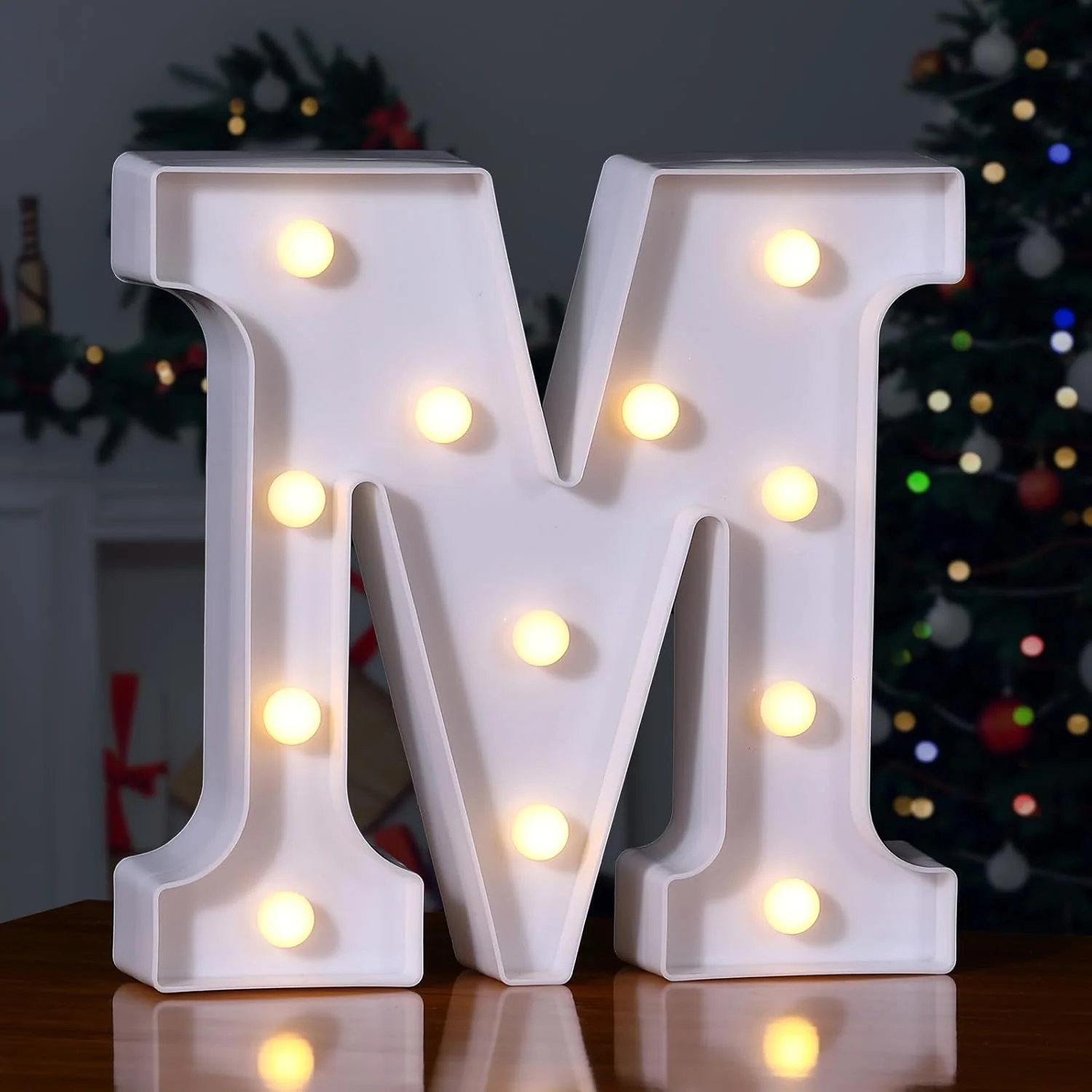 Organic Foaky LED Letter Lights Sign Marquee Light Up Letters Sign for Night Light Wedding Birthday Party Battery Powered Christmas Lamp Home Bar Decoration M Sign Artisan