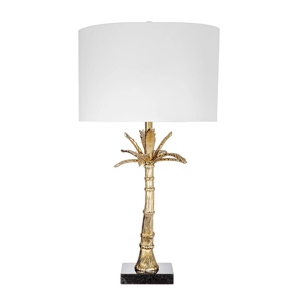 Natural D16x31′ Leaf Lamp with Marble Base Gold Expertly Made