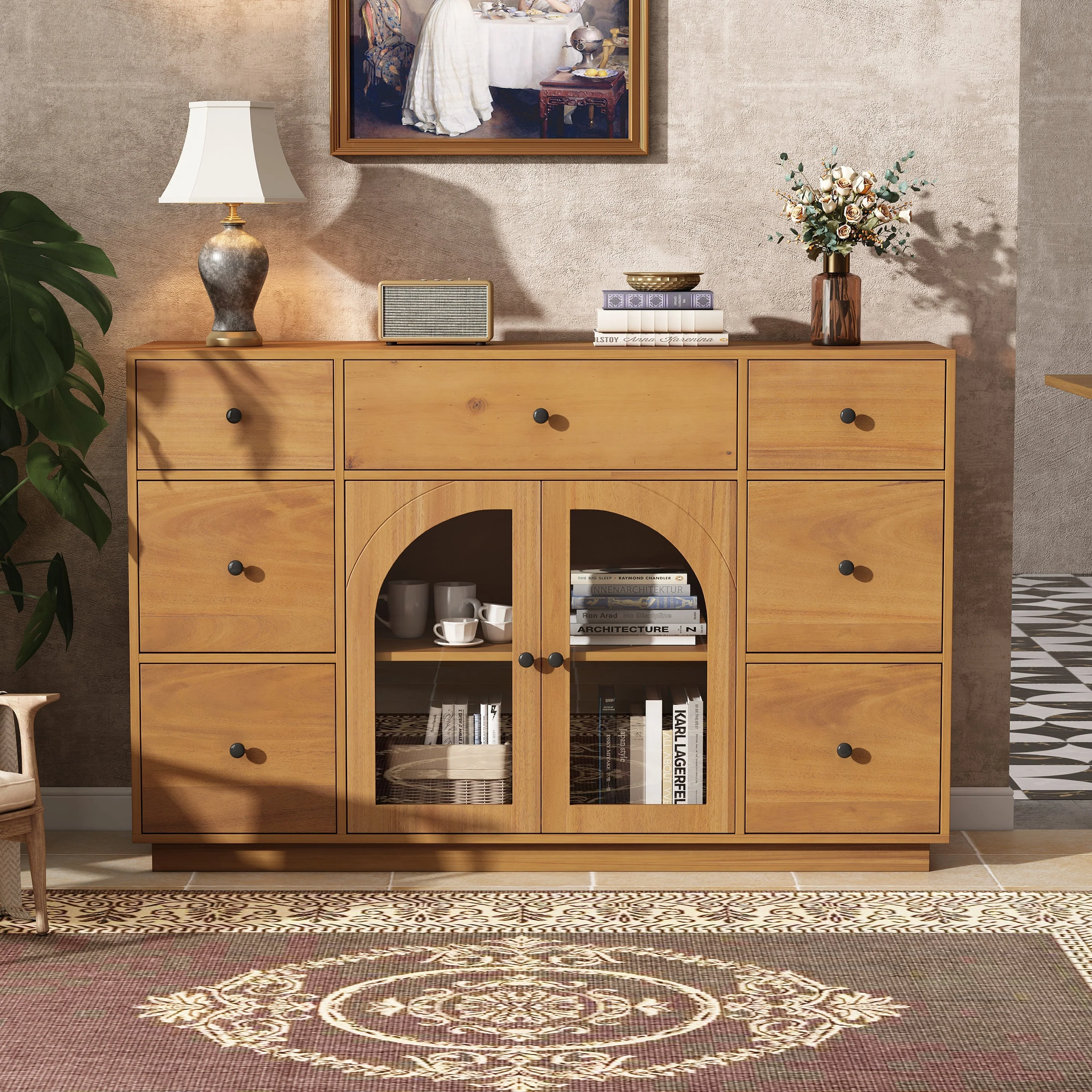 Easy-to-Use Cabinet with Storage for Living and Dining Room Entrance Practical