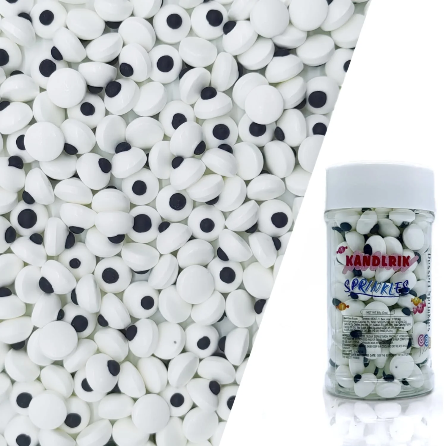 Durable 10mm Small Candy Eyes for Decorating Edible Candy Eyes Eyeballs Halloween Sprinkles for Cake Decorations Baking Ice Cream Cookies Cupcake Topper 3OZ Top-Quality