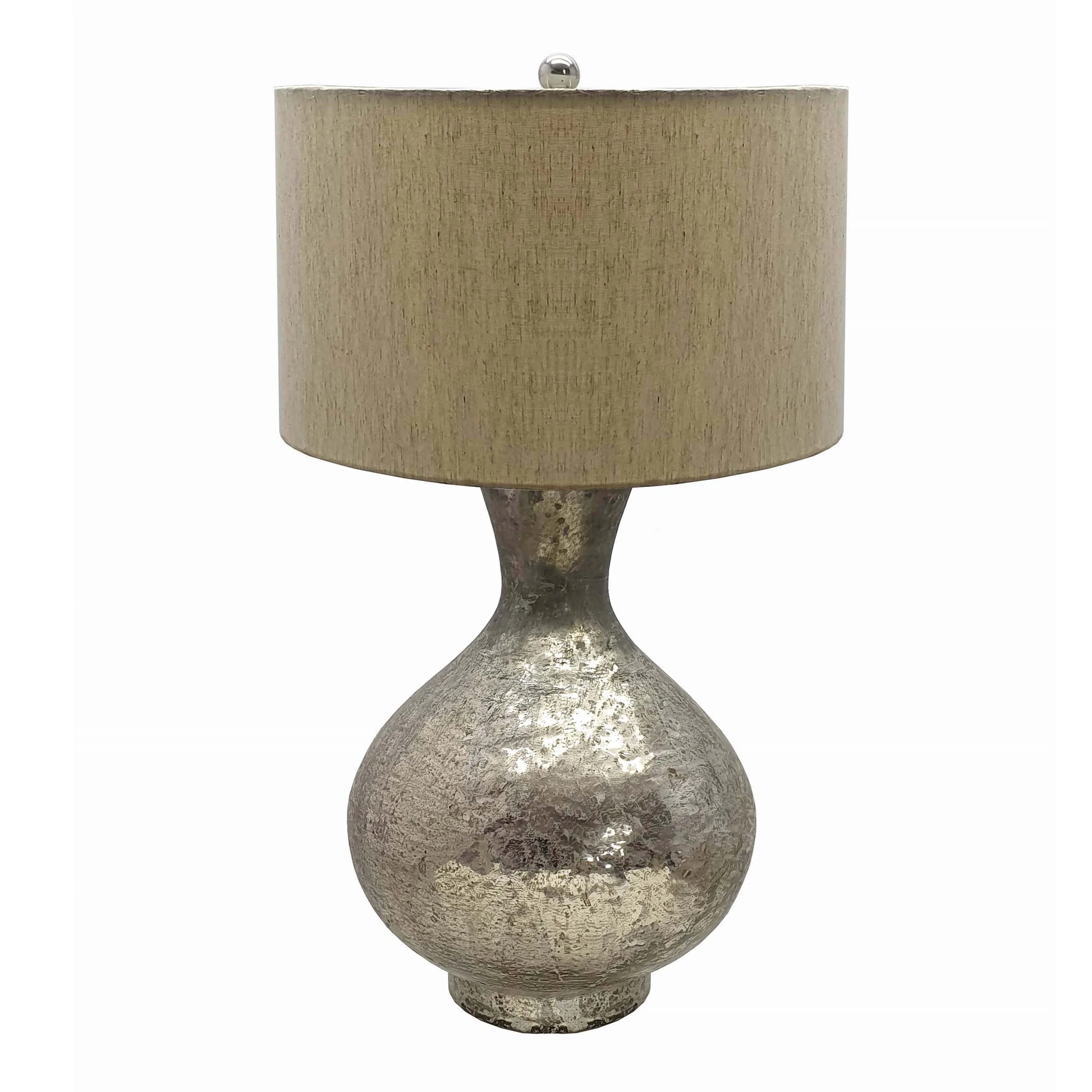 Proven Hand-Finished Mercury Glass Table Lamp Powerful