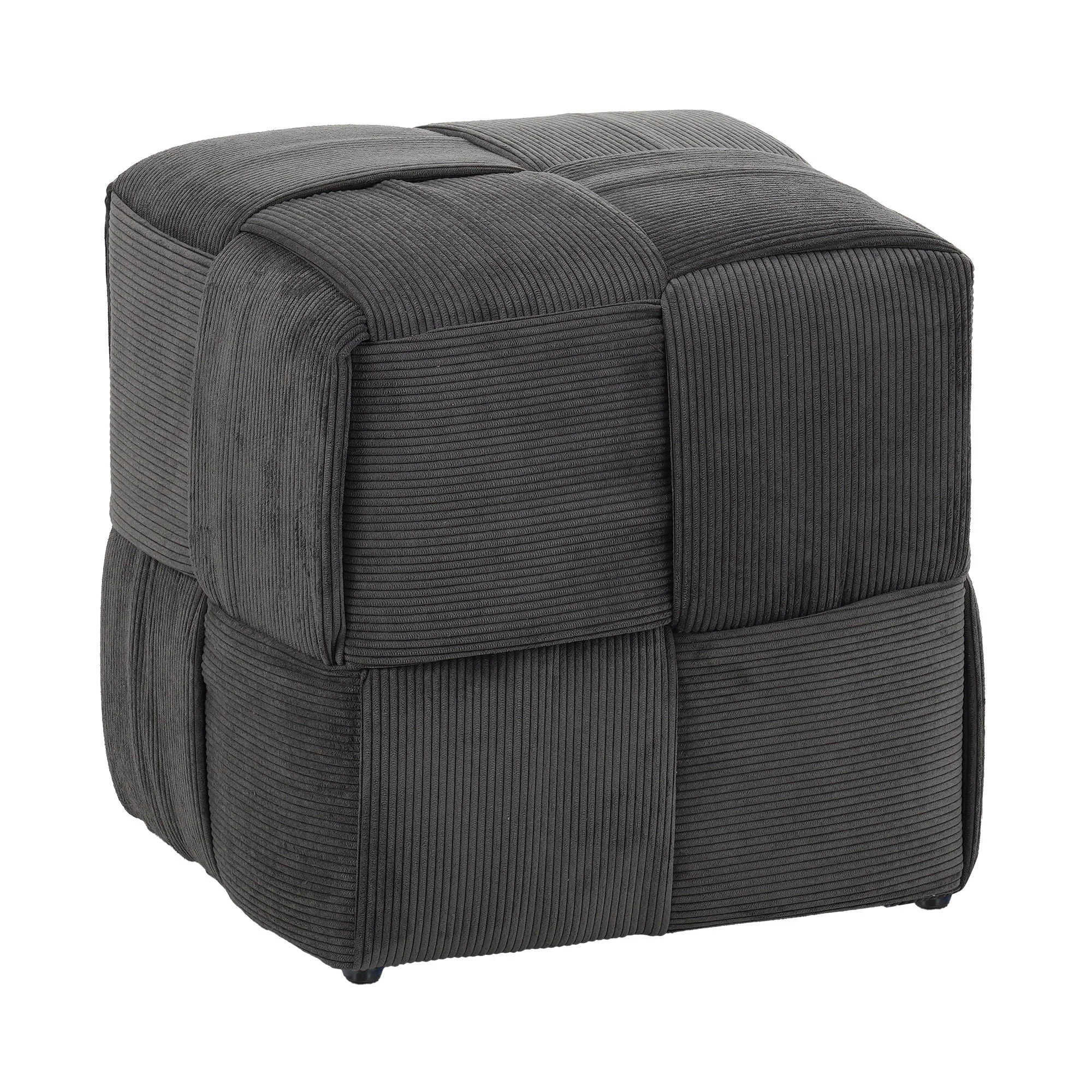 Exclusive Square Ottoman Foot Rest With Woven Design Lightweight