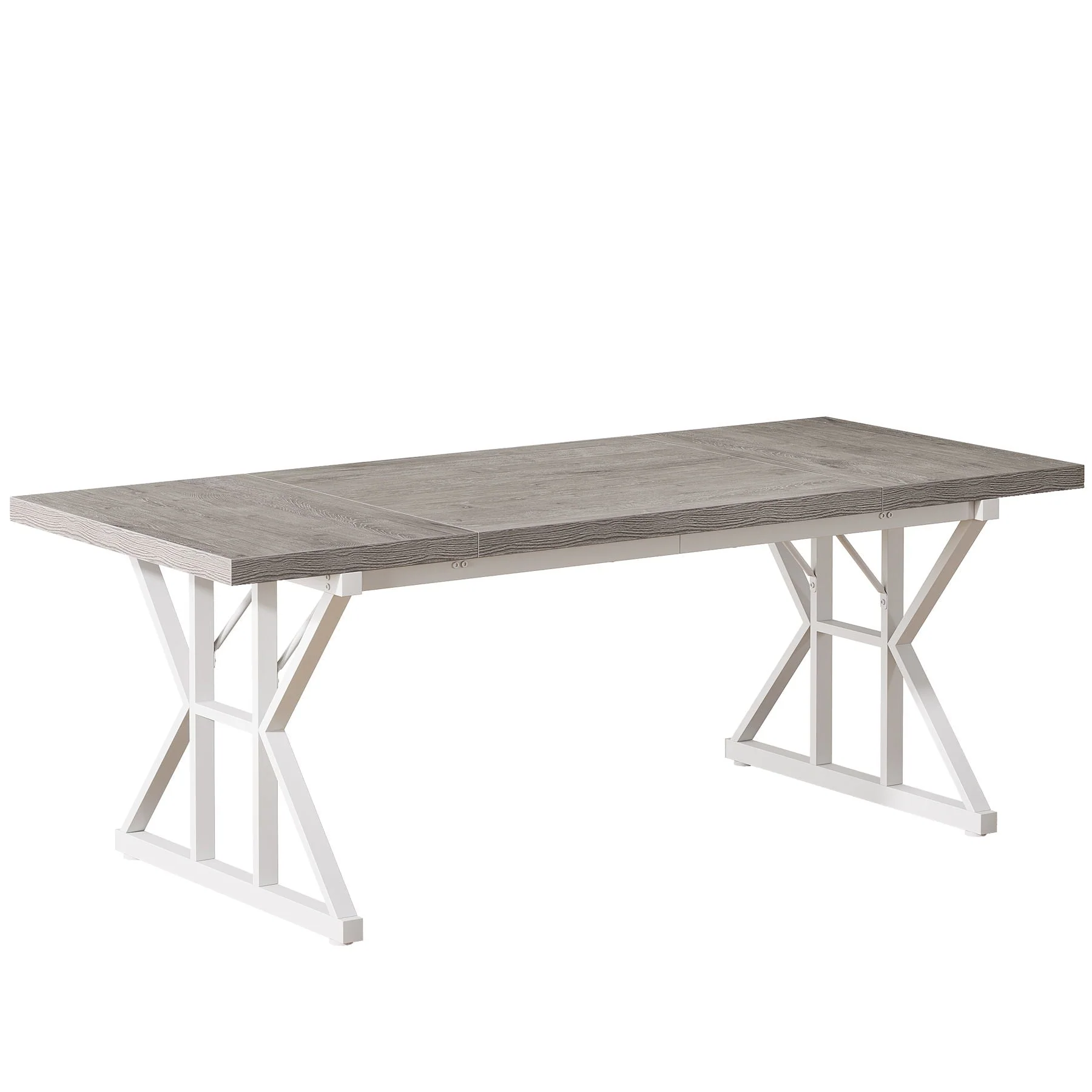 Modern Rectangular Dining Table With X Trestle Metal Legs Original