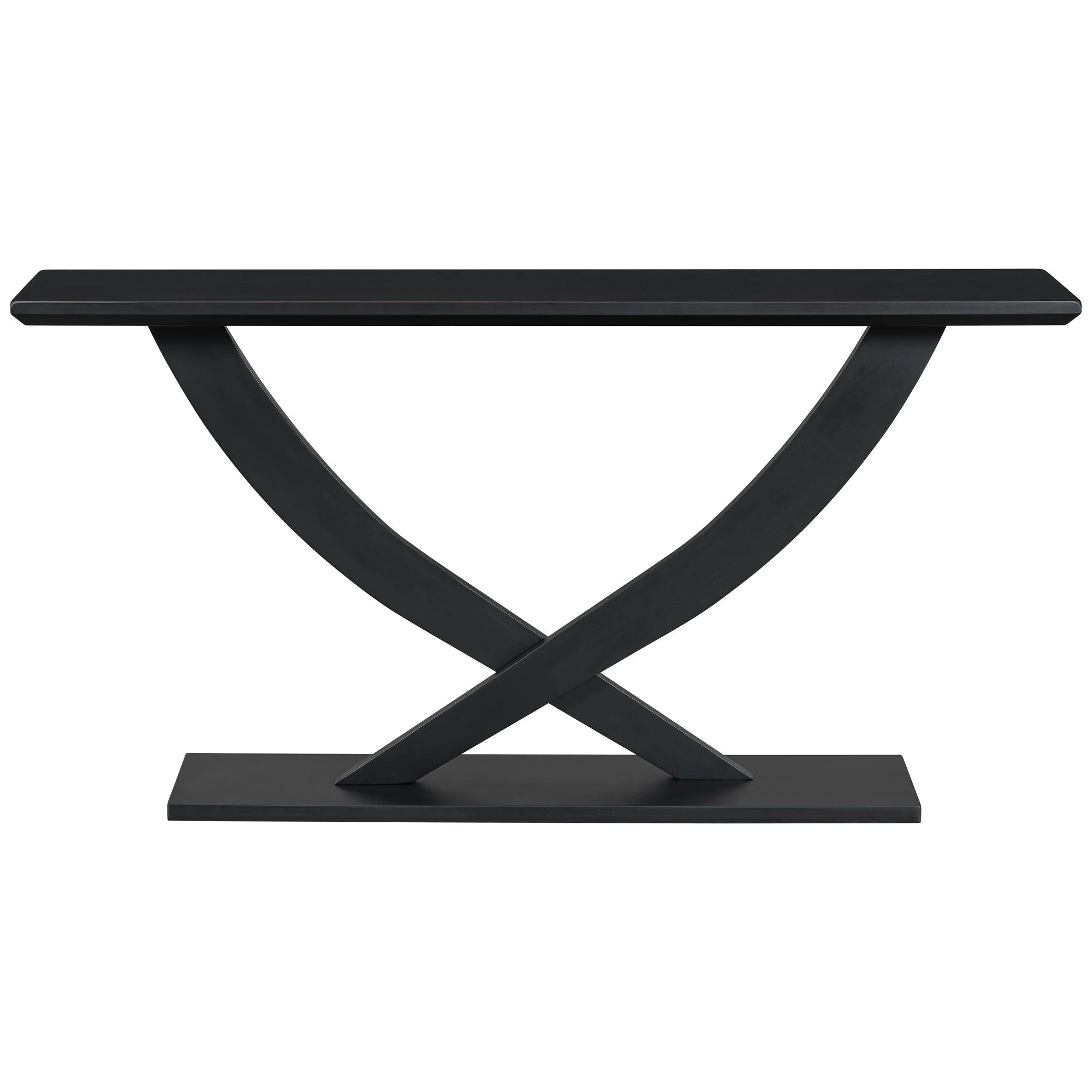 Effective Console Table With Cross Leg Base and Reinforced Support Plate Original Design