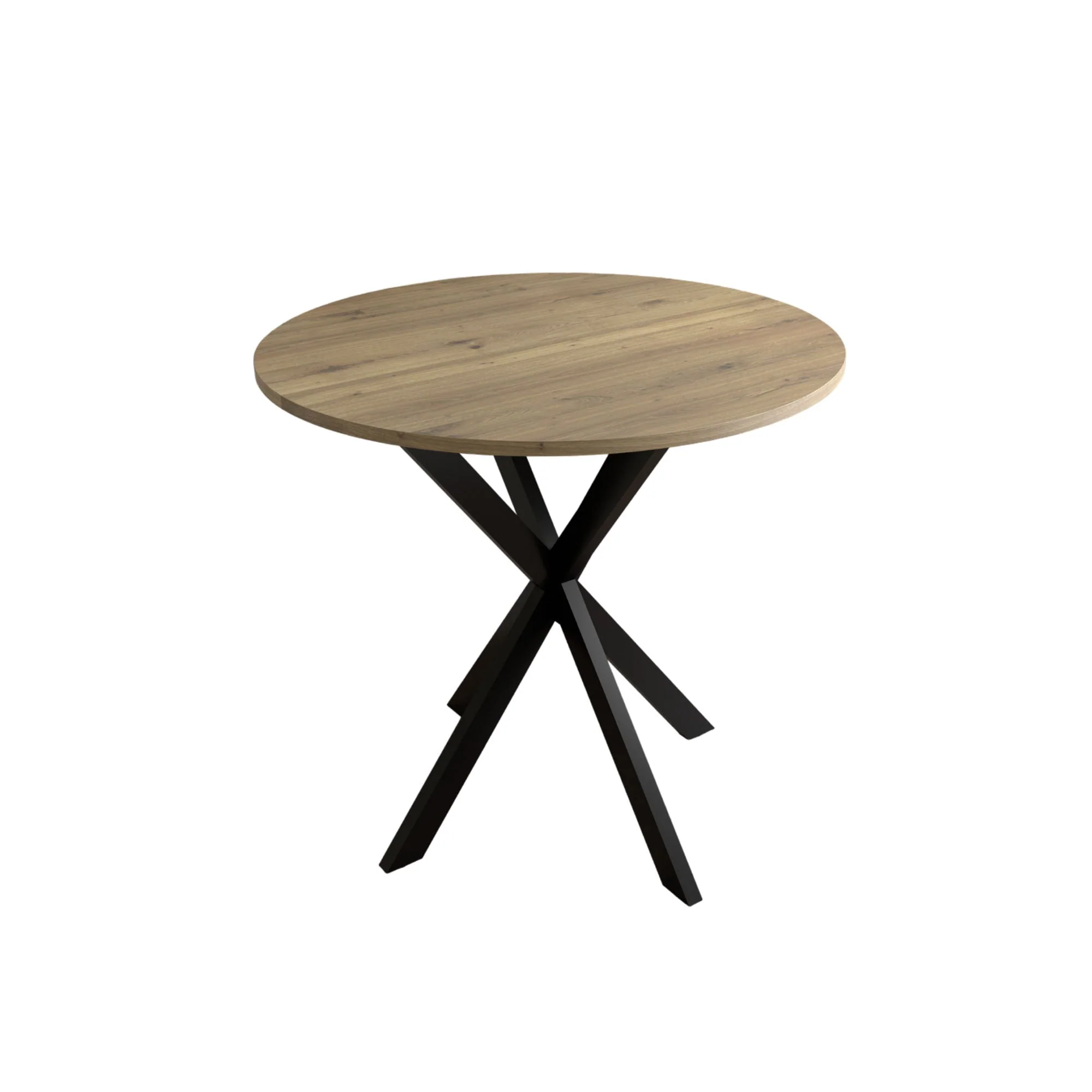 User-Friendly Round Dining Table For 2 – 4 People Compact Kitchen Or Dining Room – Rustic Brown Easy-to-Use