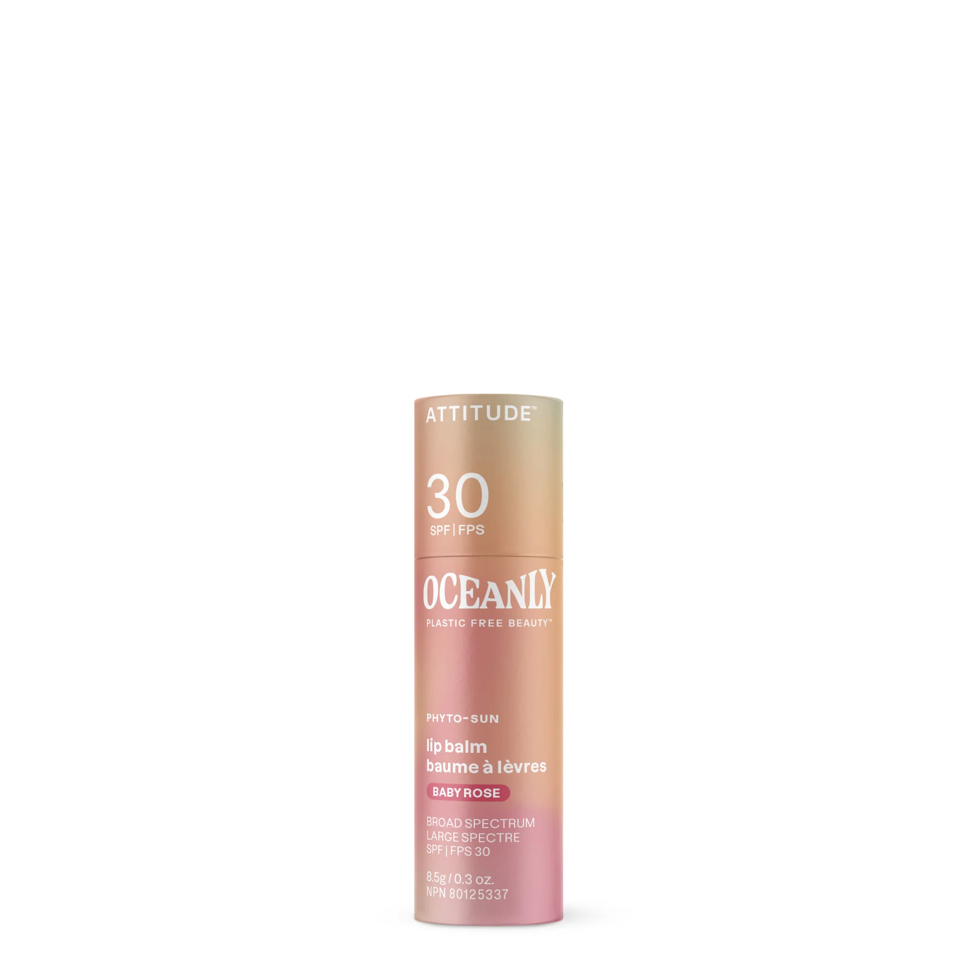 Flexible ATTITUDE Oceanly PHYTO-SUN Lip Balm SPF30 Natural
