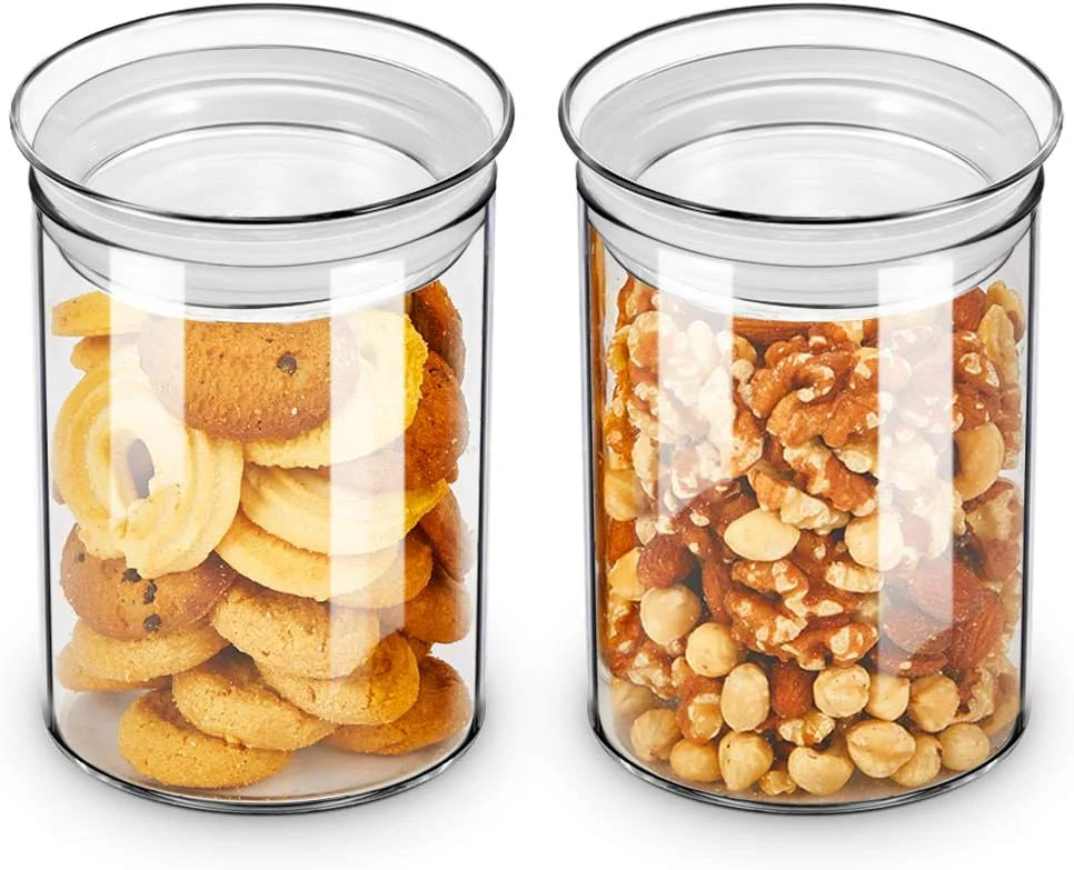 Eco-Friendly Zens 27oz Glass Jars with Airtight Lid Set of 2 Clear Glass Storage Containers Glass Kitchen Canisters with Airtight Lids Safe