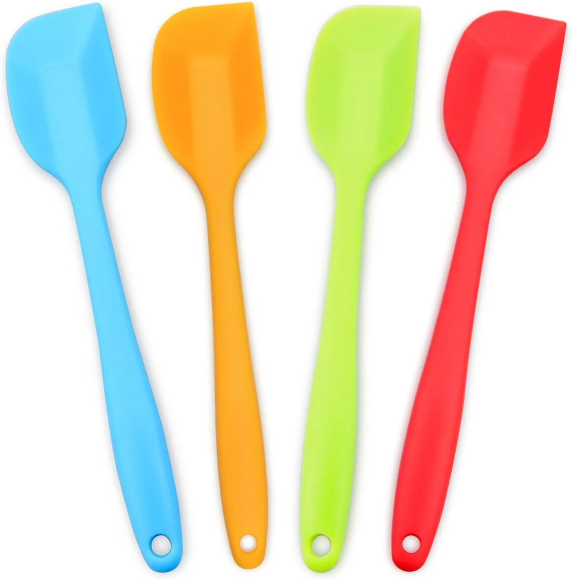 Green 4-Piece Silicone Spatula Heat-Resistant Non-stick Rubber Spatulas with Stainless Steel Core High-Quality