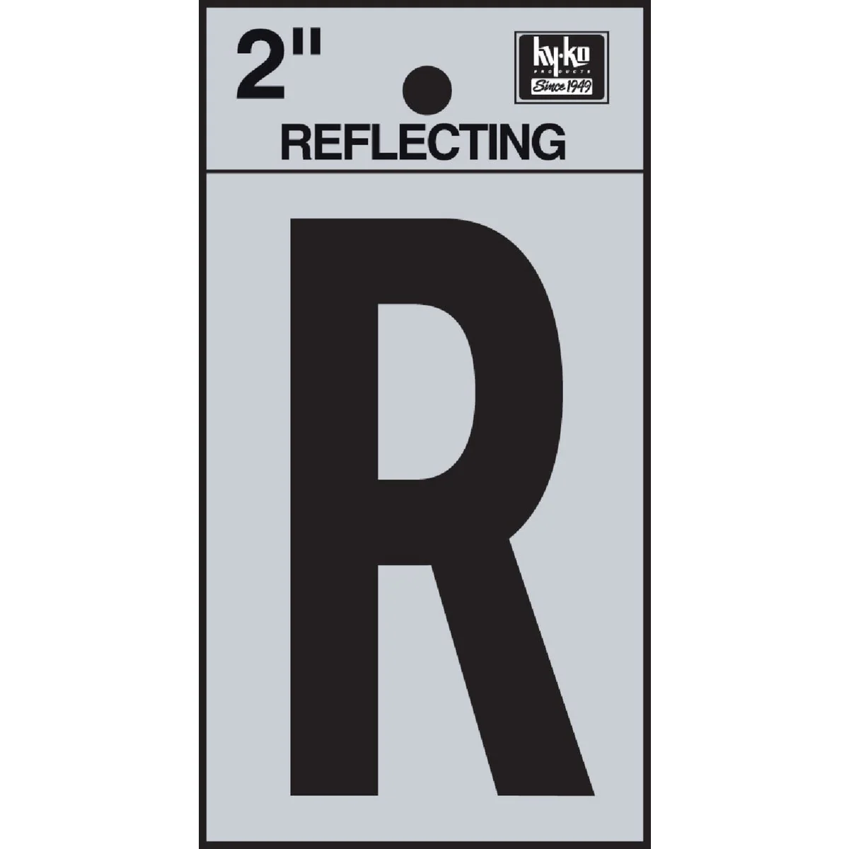 Fine Crafted Hy-Ko Vinyl 2 In. Reflective Adhesive Letter R Premium Material