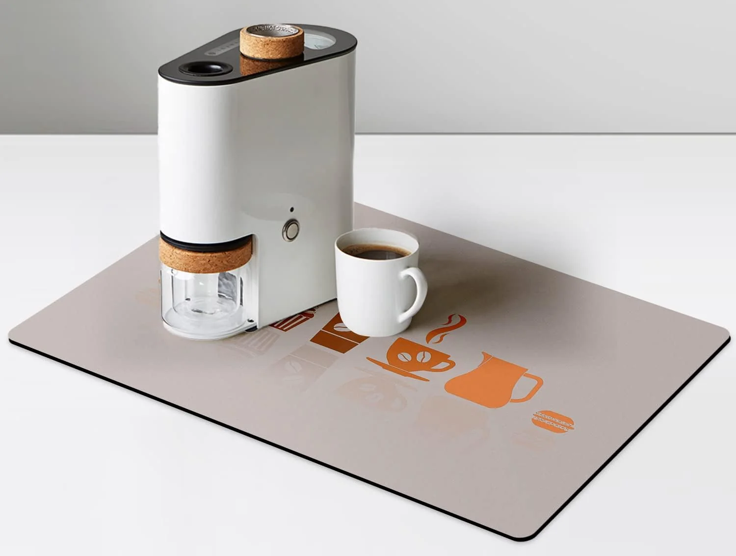 Fine Golener Thick Coffee Maker Bar Mat Countertop Quick dry mat Bar Drying Mat Coffee Bar Tray for Countertop Coffee Nook Mat Spill Mat Certified