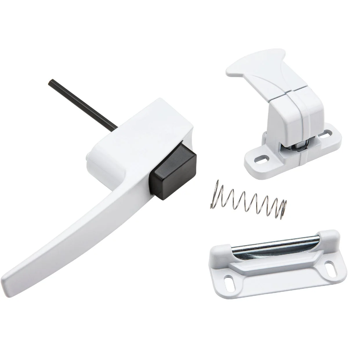 Smart National White Push Button Latch with 1-3 4 In. Hole Spacing Original Design
