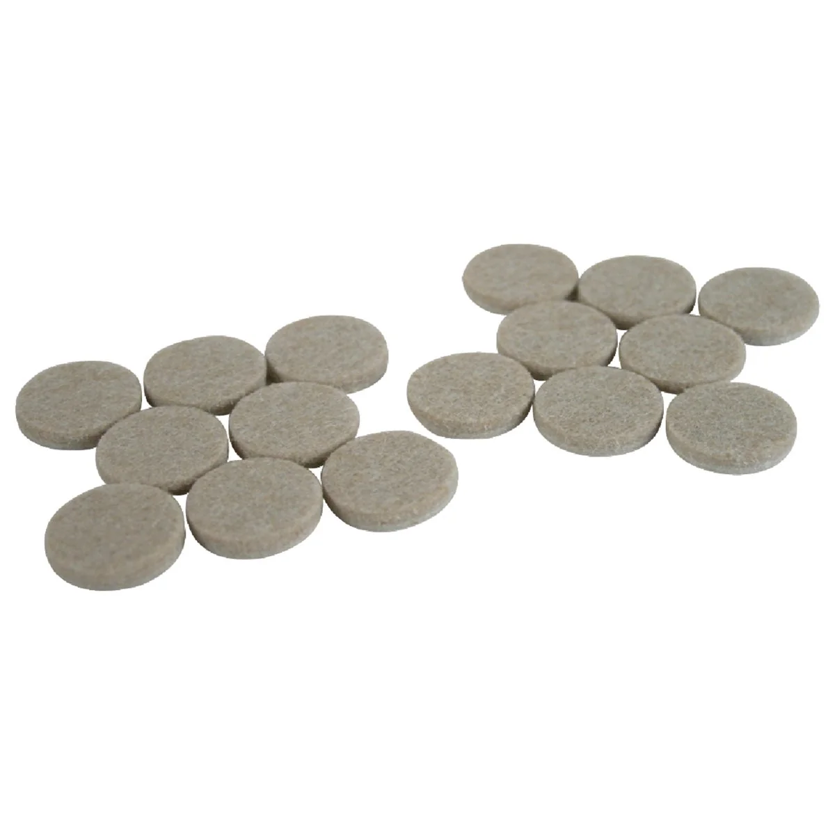 Eco-Friendly Sliders 1 In. Oatmeal Self Adhesive Felt Pads 16-Count Organic
