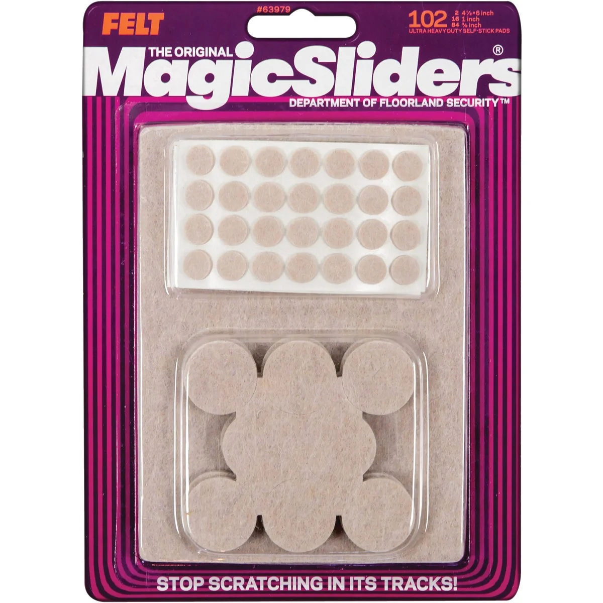 Natural Sliders Assorted Felt Round Pad Assortment 102-Count Reliable