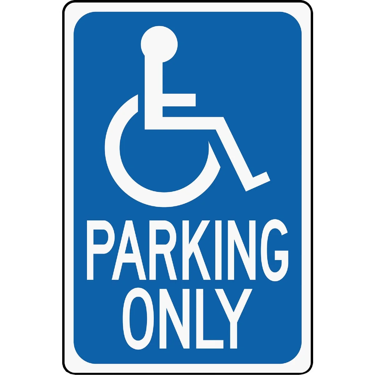 Premium Hy-Ko Heavy-Duty Aluminum Sign Handicap Parking Only Versatile
