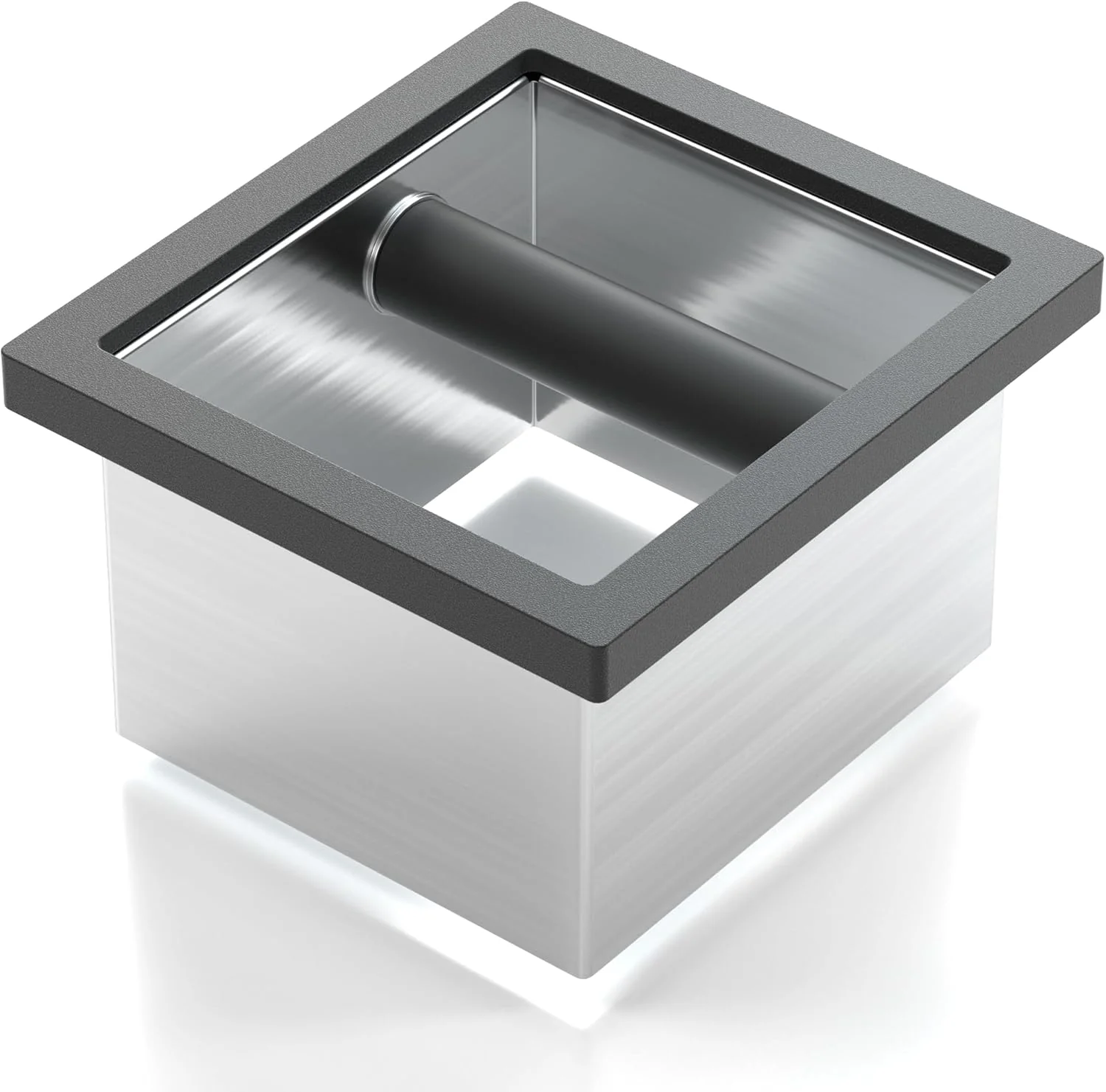 Selected Bottomless Coffee Knock Box Stainless Steel Espresso Knock Box Chute for Coffee Grounds Counter Mounted Knock Box Detailed