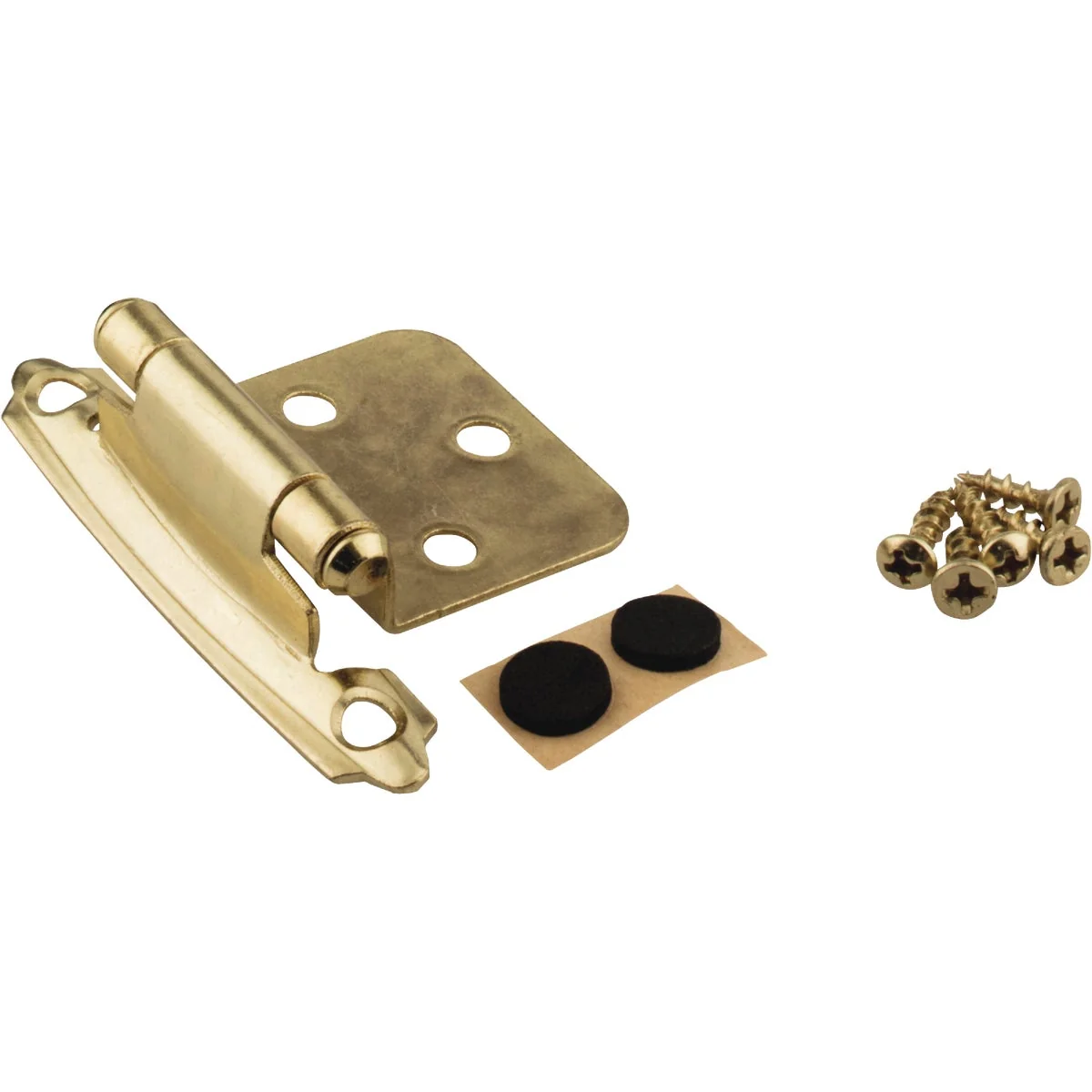 Breathable KasaWare Polished Brass Self-Closing Overlay Hinge 2-Pack Next-Generation