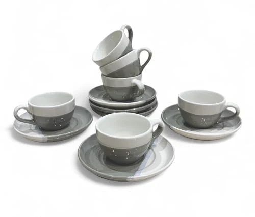 Certified 2 Ounce Espresso Cups with Saucers 6 Count Responsible