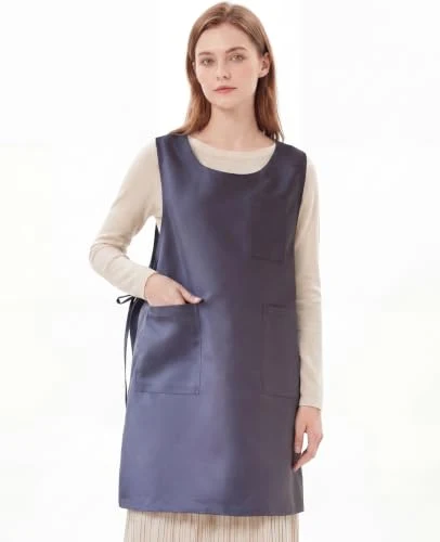 Responsible Unisex Cobbler Apron with 3 Deep Pockets Smock Vest Apron Lightweight