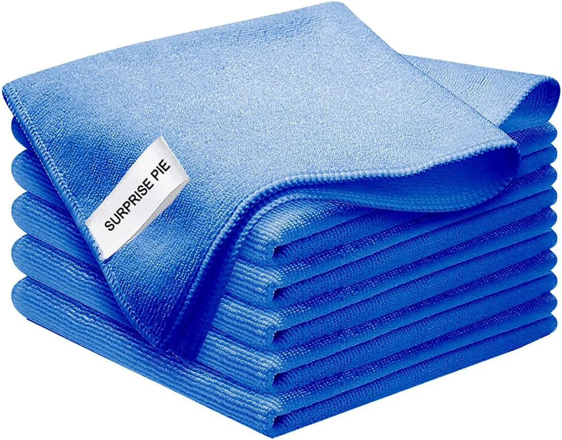 Sustainable Premium Microfiber Cleaning Cloths Ultra Absorbent Lint- Towels for Kitchen Glass Car Care Stainless Steel amp Household Cleaning 400 GSM 12 x 12 Trusted