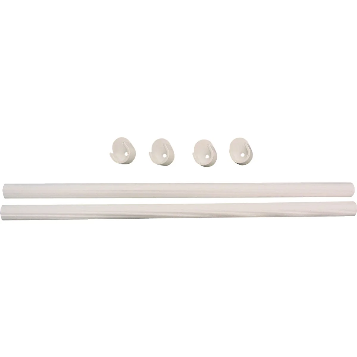 User-Friendly Easy Track 3 Ft. x 1 In. Closet Rod Ends White Efficient