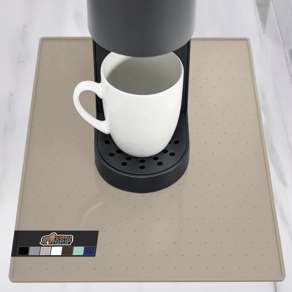 Genuine Gorilla Grip Silicone Coffee Mat Espresso Drink Bar Station Accessories Waterproof Heat-Resistant Dish Drying Mats Flexible