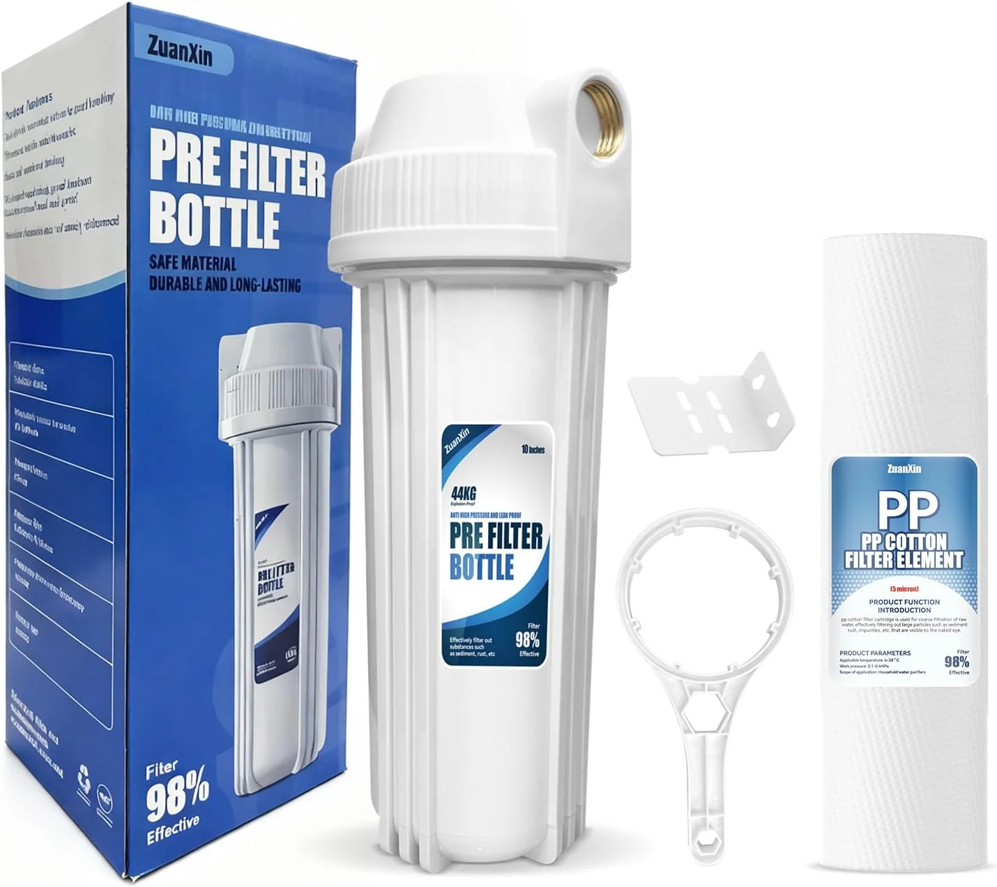 Pure Whole House Water Filter Housing Fit 10 x2.5 Sediment etc Filters for Well and City Water Pre-Filtration System for Home 3 4 Brass Port Fashionable
