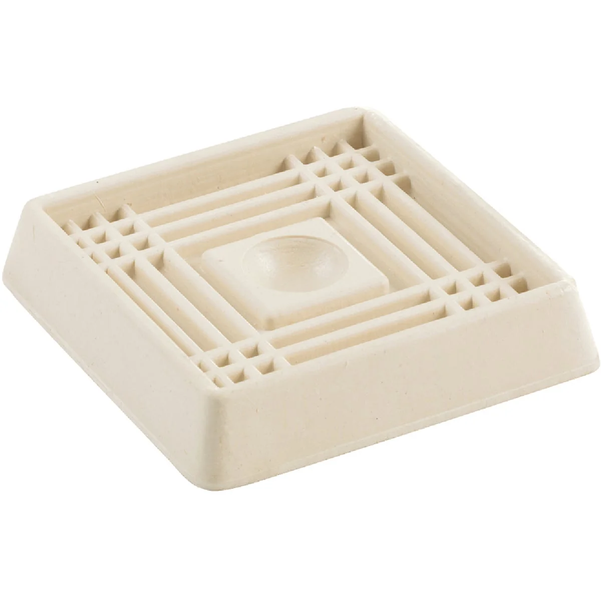 Lightweight Do it 2 In. Inner Dimension Square Almond Furniture Leg Cup 4-Pack Relaxed