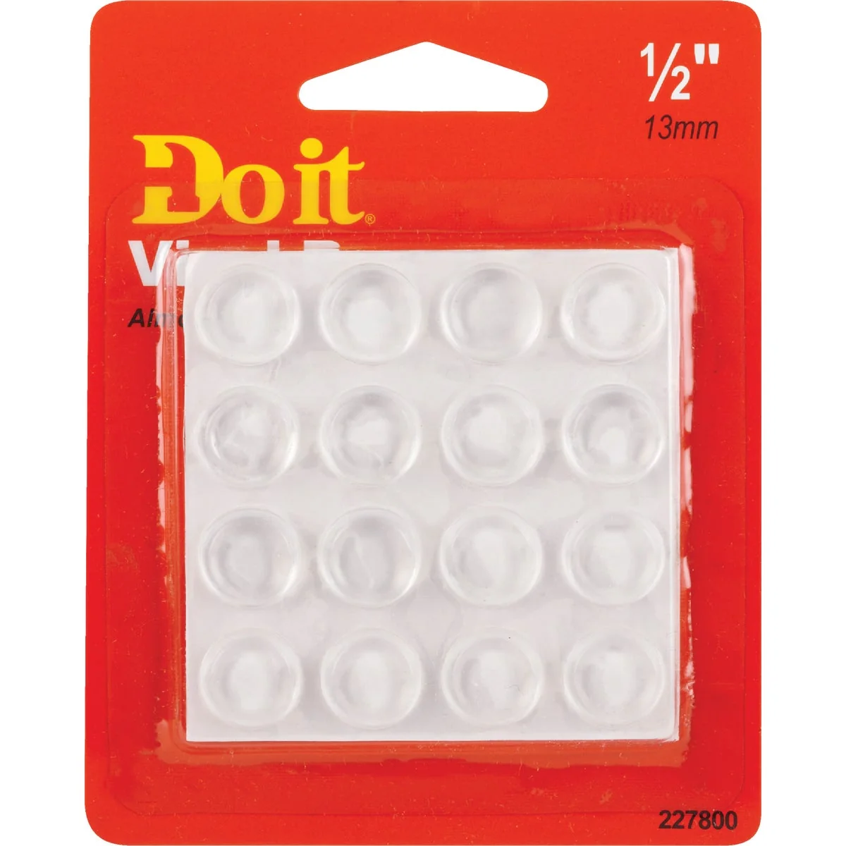 Enhanced Do it 1 2 In. Round Vinyl Non-Skid Pad 16-Count High-Grade