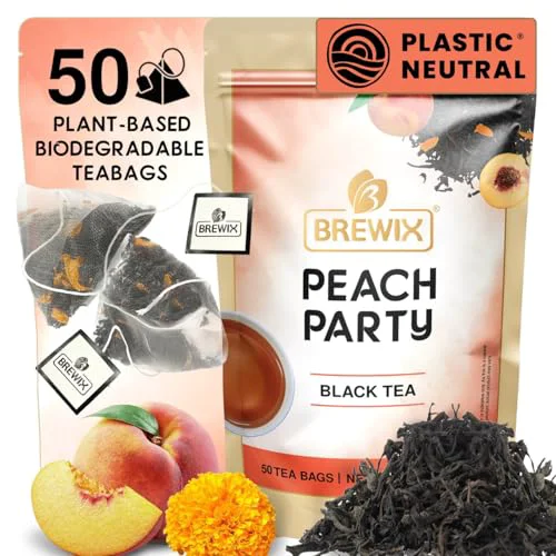 Exclusive Peach Black Tea Bags 50 Count Breathable