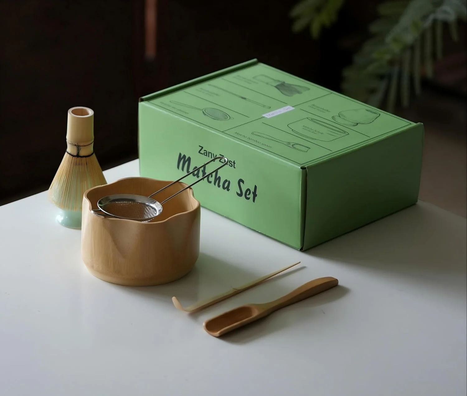 Premium Matcha Whisk Set with Bamboo Bowl Traditional Bamboo Matcha Kit with 6-Spout Bowl Unique Gifts for Matcha Lovers Women Men Girl Friend Home Kitchen Gifts for Christmas Birthday Halloween Consistent