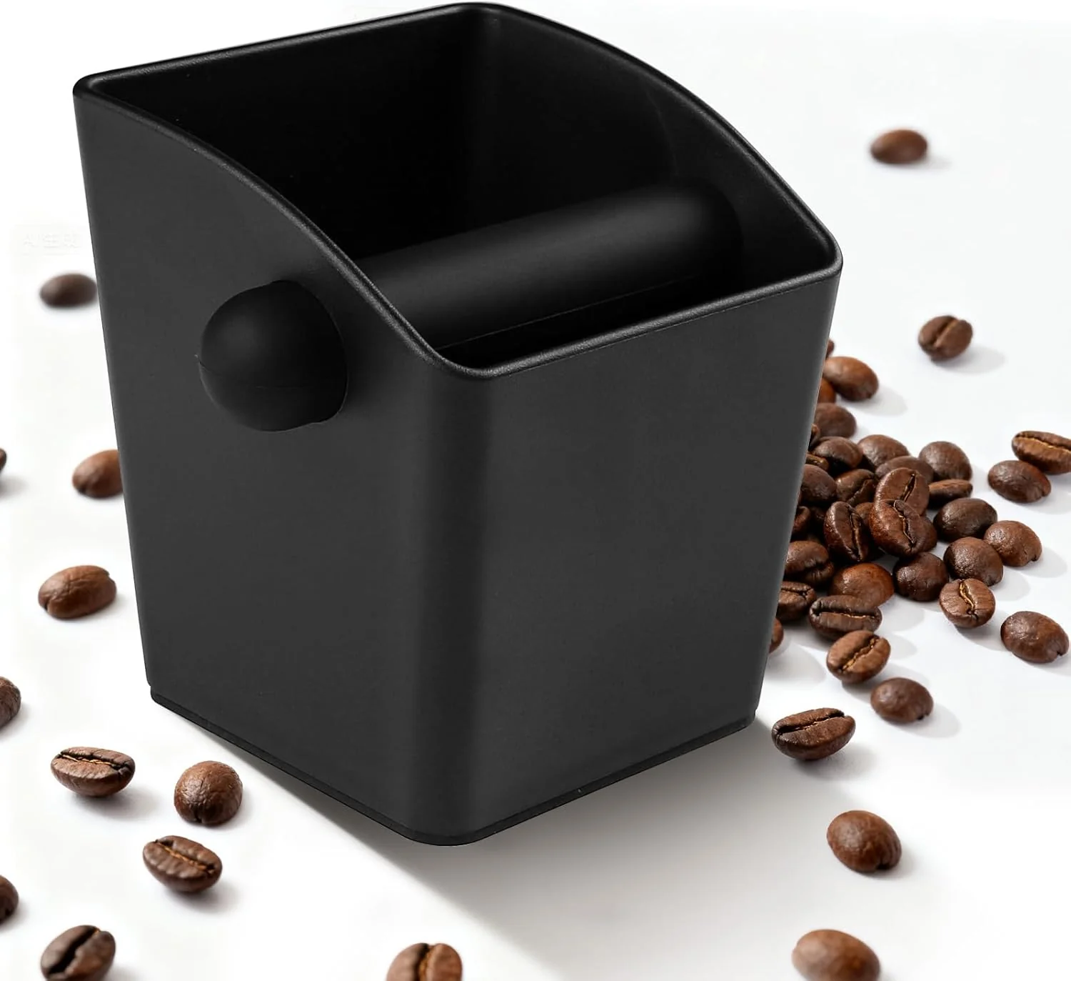 Refined Coffee Knock Box Compatible with Breville Espresso Puck Knock Box with Large Capacity Durable Shock-Absorbent Espresso Puck Bin Professional