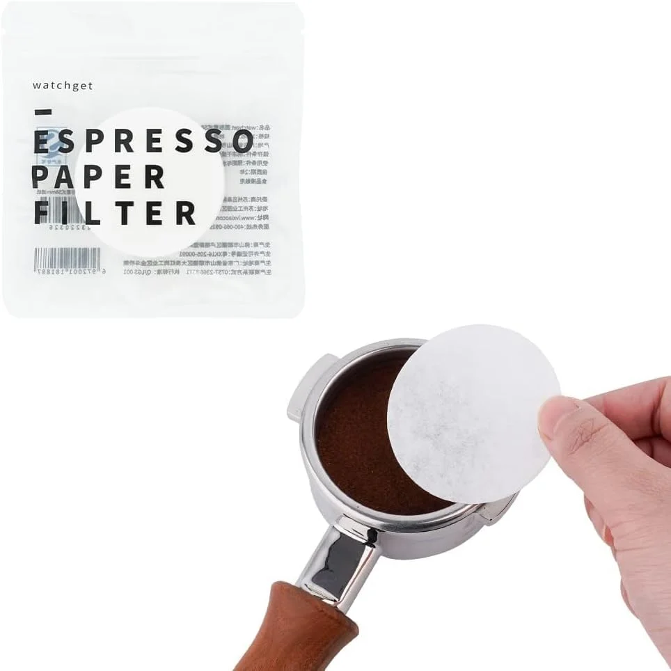 Professional watchget 58mm Espresso Paper Filters – 100 Pcs Disposable Unbleached Coffee Filter Papers for Espresso Machines Puck Screen Portafilter Baskets Enhanced