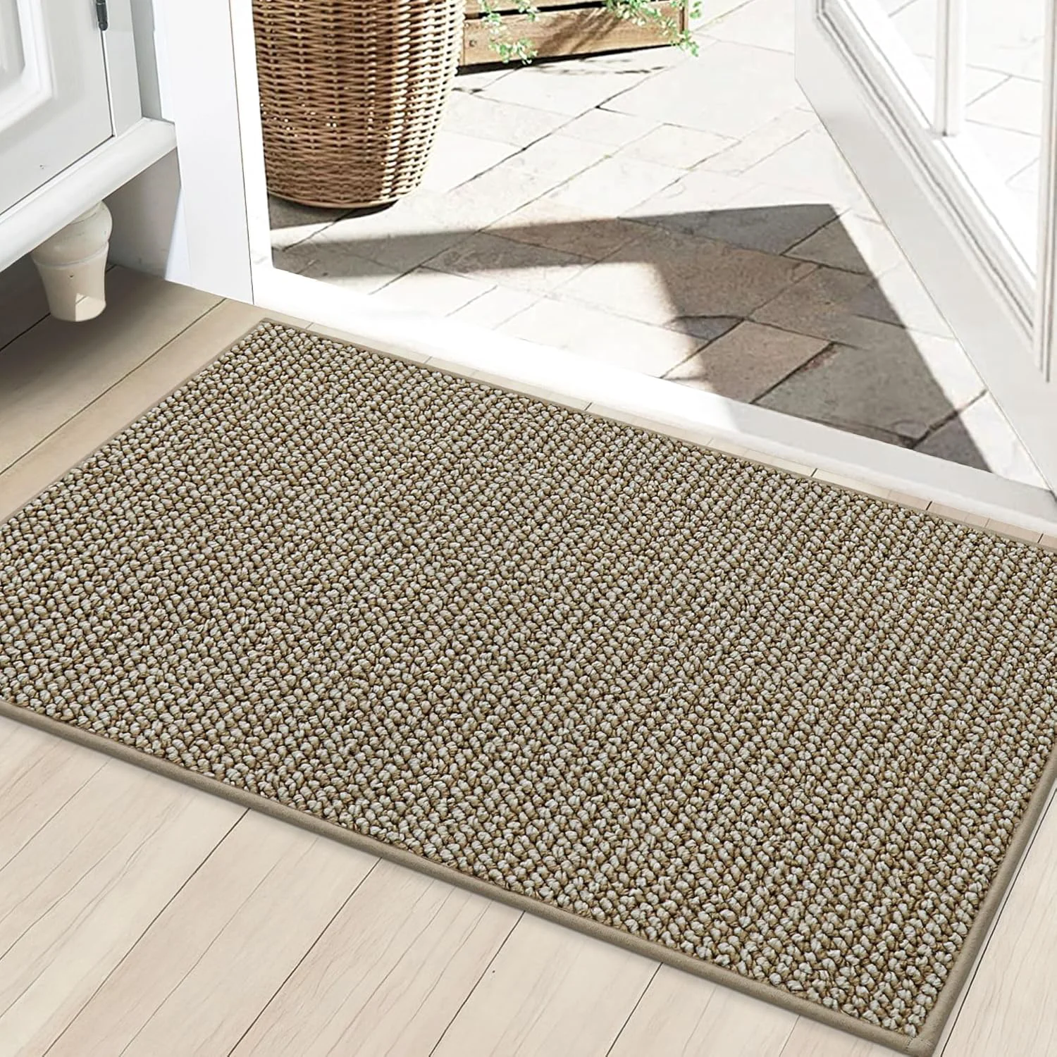 Expertly Made Beqhause Dirt Trapper Door Mat 24 x 36 Non-Slip Washable Doormats Entrance Mat Dirt Resistant and Absorbent Welcome Mat Easy-to-Use