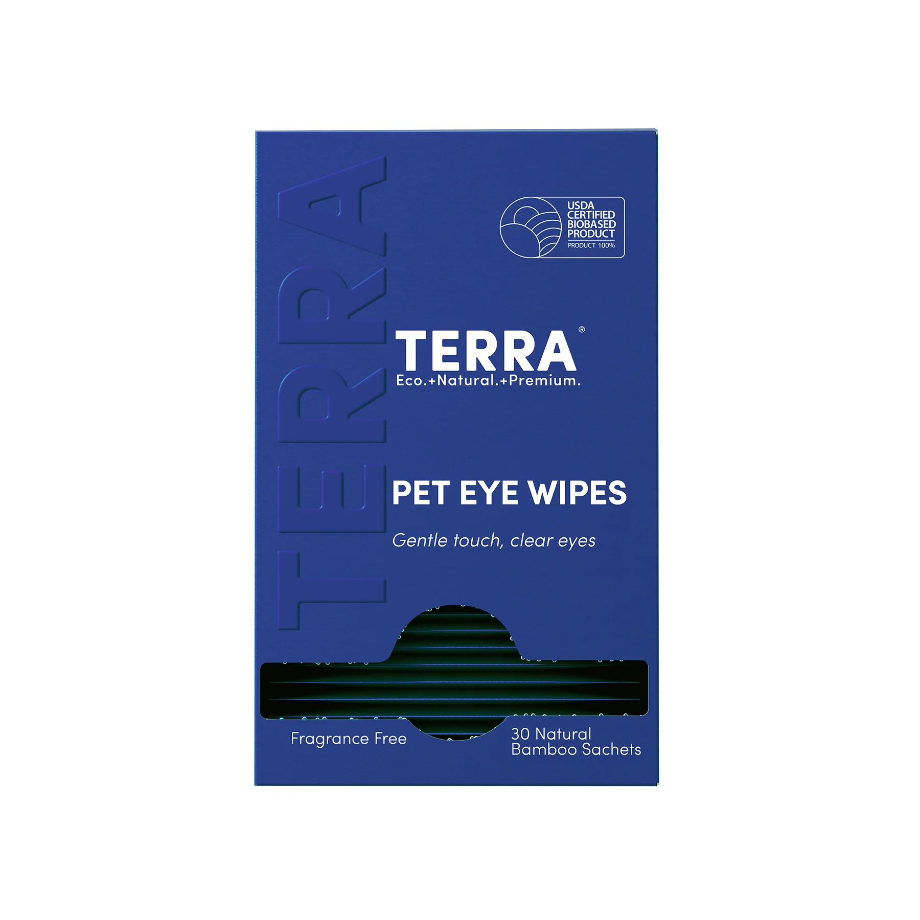 High-Grade Terra Pet Eye Wipes Gently Removes Tear Stain Debris Discharge Crust Individually Wrapped Trusted