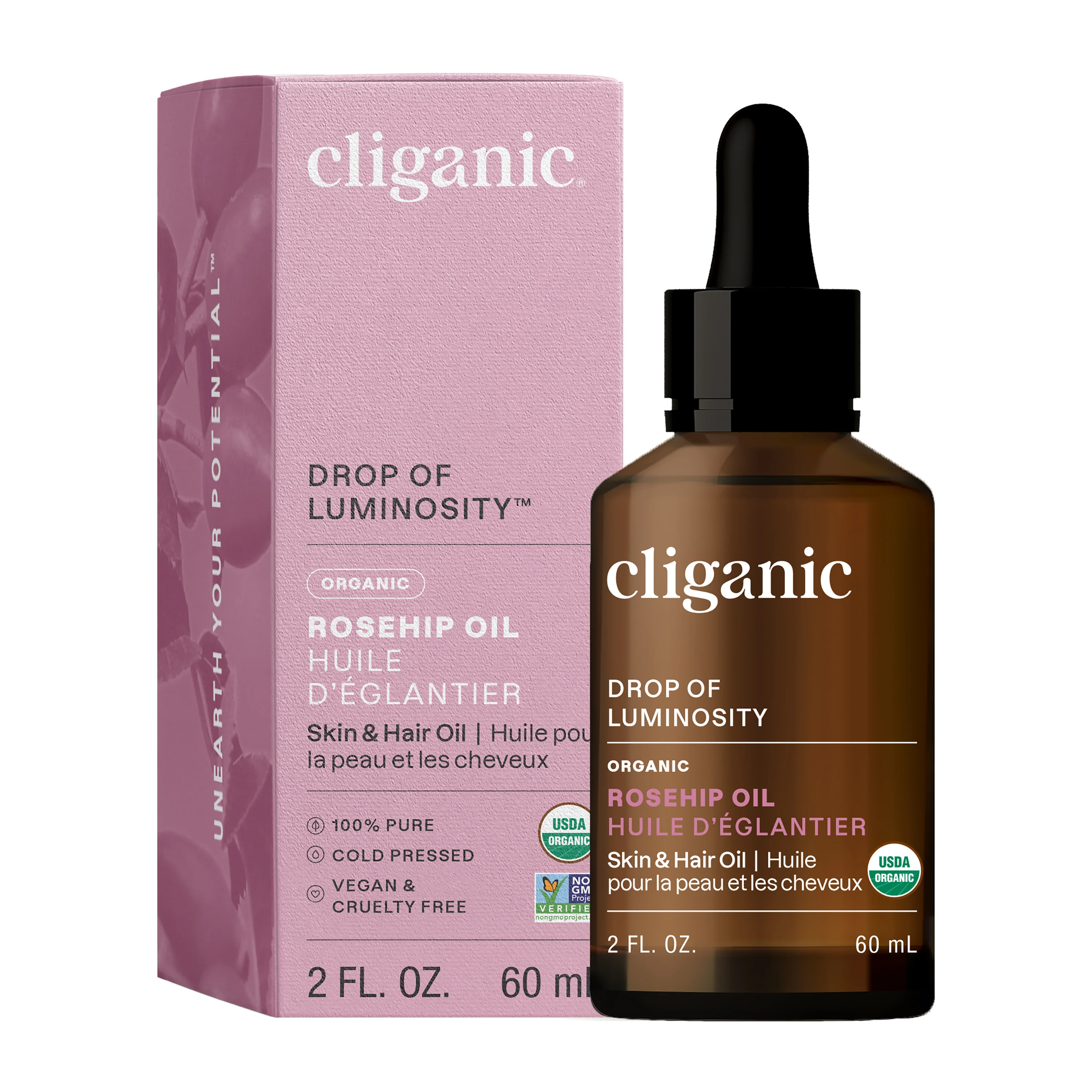 Cliganic Organic Rosehip Oil Recyclable