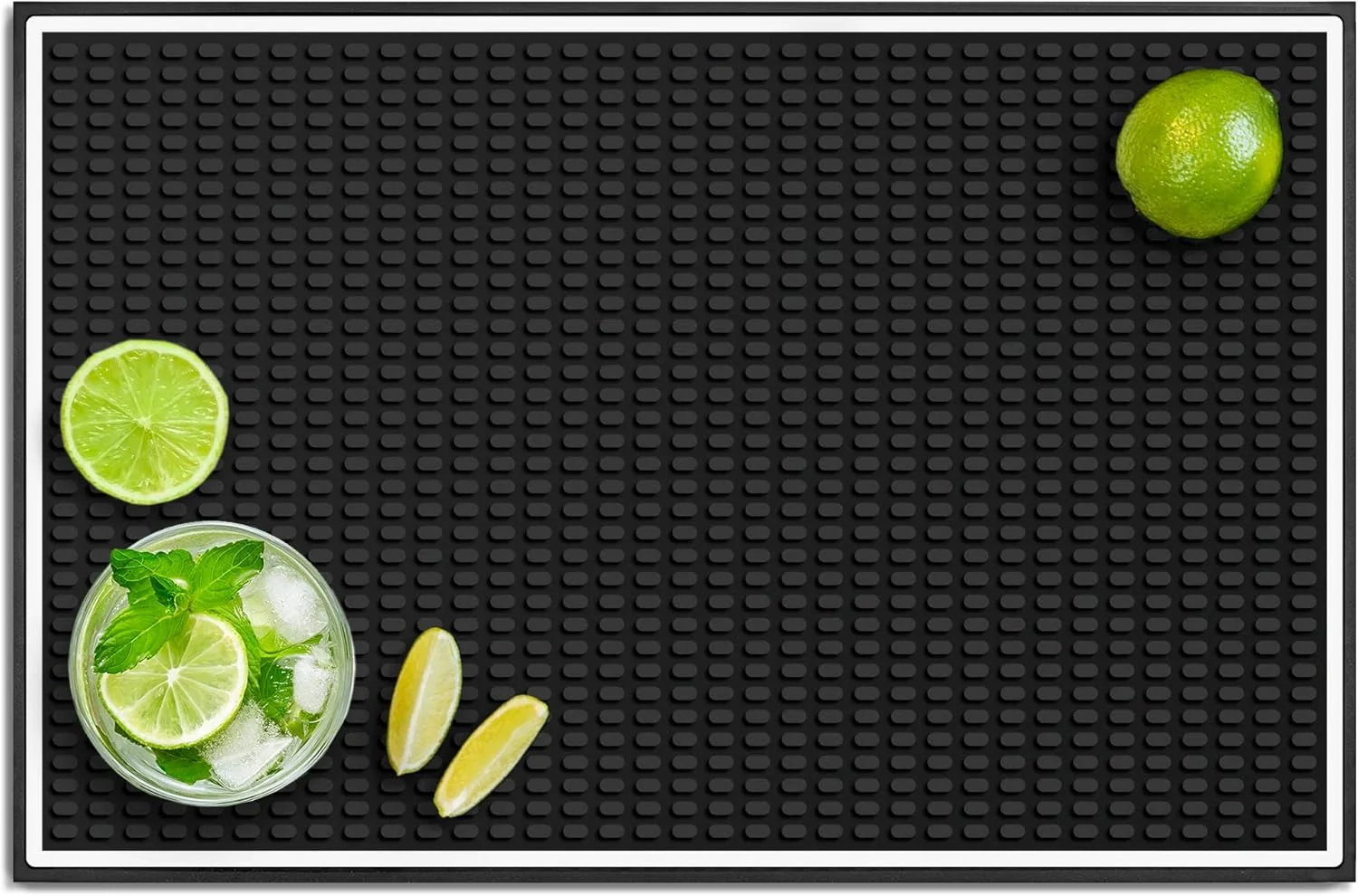 Flexible Bar Mat Spill Mat for Home Bar Decor for Home Durable Rubber 18 x12 Small Large Home Bar Accessories Bar Gifts Bar Mats for Countertop Dependable