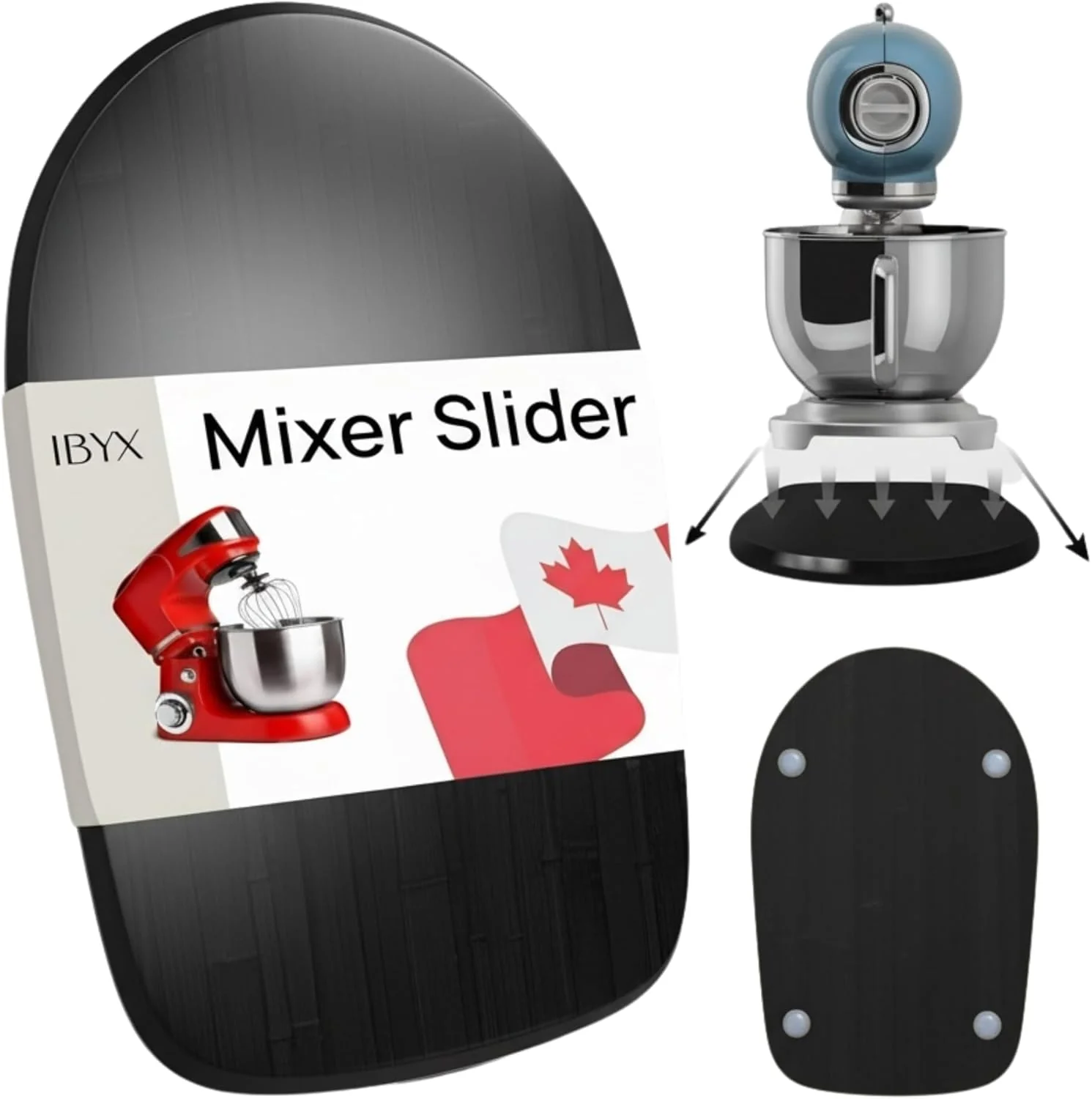 Optimized Ibyx Elegant Sliding Tray – Compatible with 4.5 Qt KitchenAid Stand Mixers and Other Heavy Appliances Black Specialty