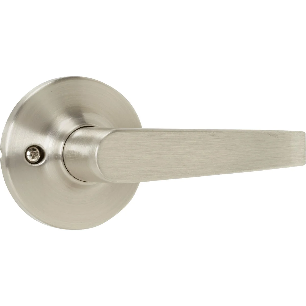 Effective Steel Pro Brushed Nickel Straight Passage Door Lever Refined