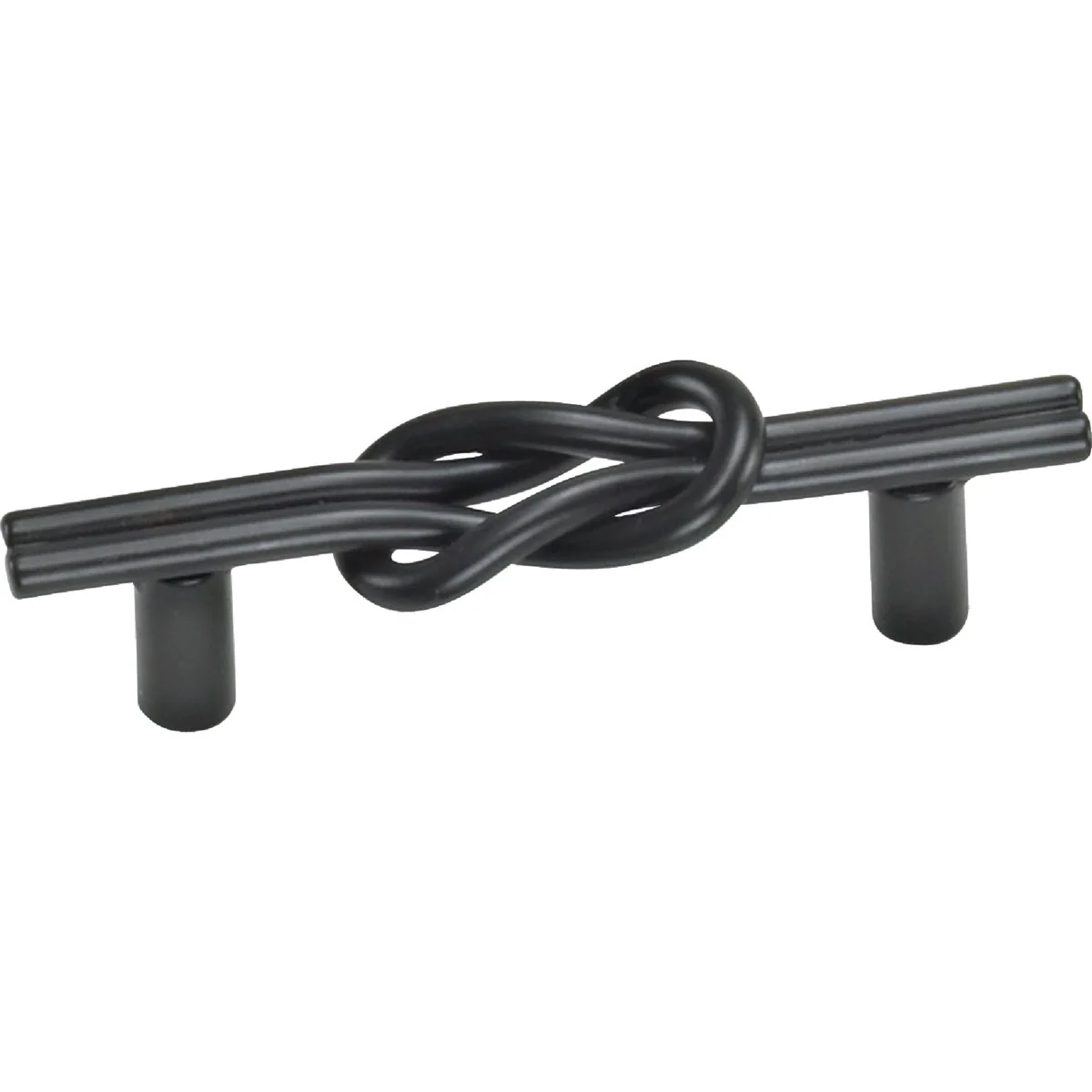 Contemporary Laurey Nantucket 3 In. Center-To-Center Matte Black Center Knot Cabinet Pull Easy-to-Use