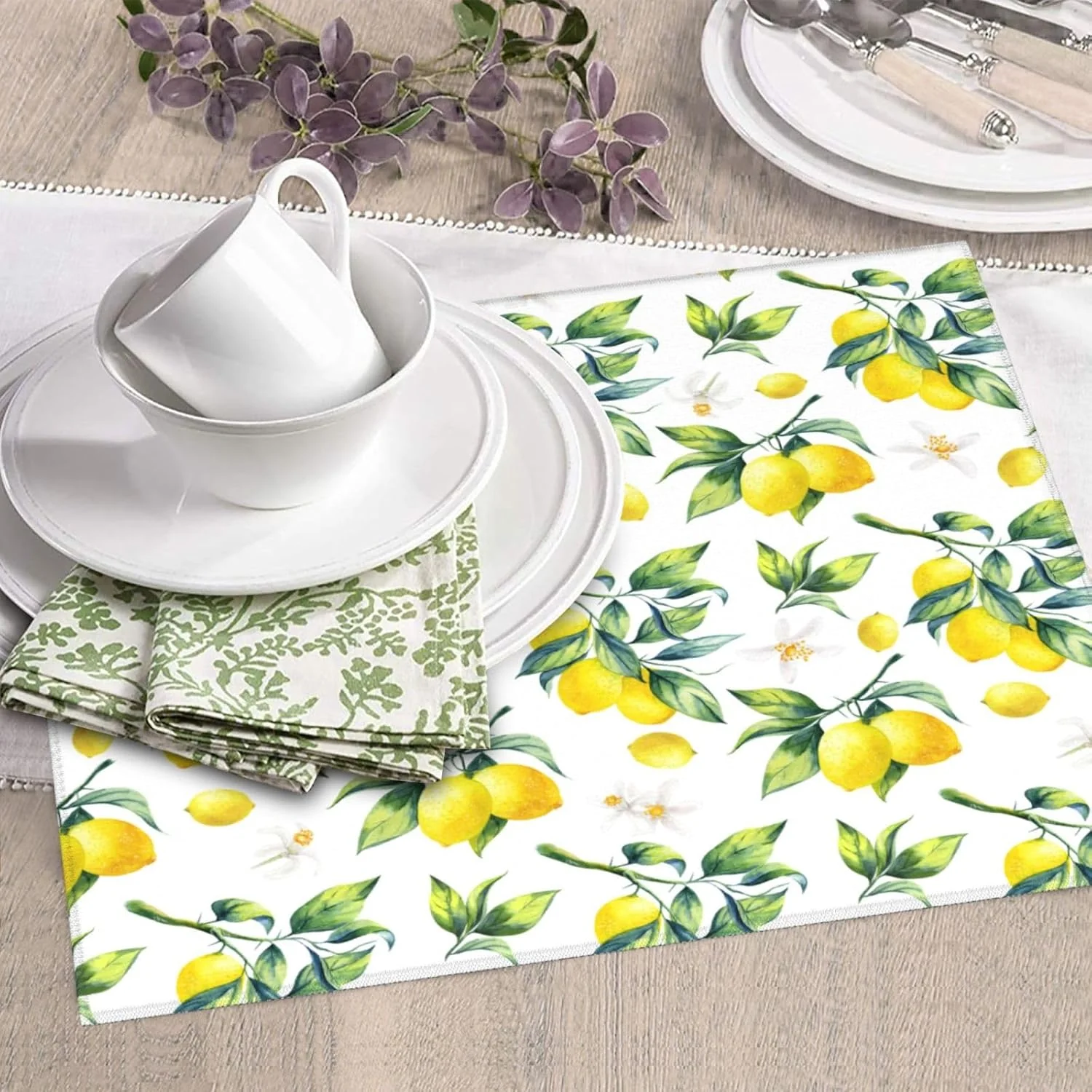 First-Class Tropical Lemon Leaves Dish Drying Mat Highly Absorbent Microfiber Kitchen Counter Pad Reusable Washable 16 18 Solid