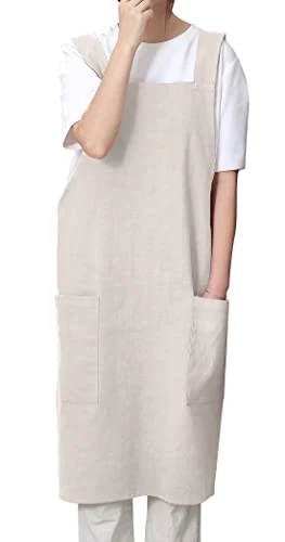 Crafted Soft Cotton Linen Apron for Women Trusted