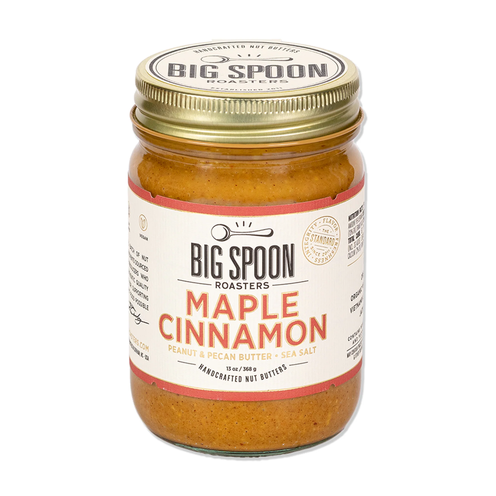 Authentic Big Spoon Roasters Maple Cinnamon Peanut Pecan Butter Healthy