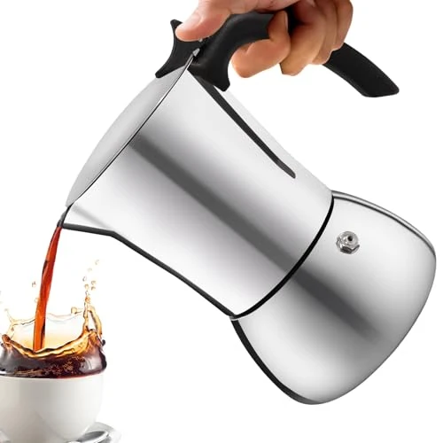 Reliable No Coating 4 Cup Thickened 304 Stainless Steel Moka Pot Elite