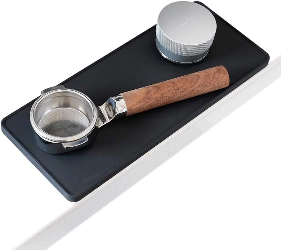 Prestigious watchget Anti-Slip Silicone Espresso Tamping Mat – Thick 5 x 12 Coffee Tamper Pad – for Baristas Home Brewing and Portafilters – Sturdy Fine